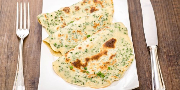 Лепёшки - с сыром и зеленью