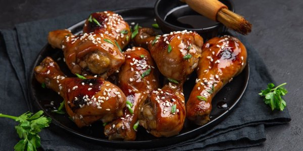 Куриные голени, запечённые в кисло-сладком маринаде